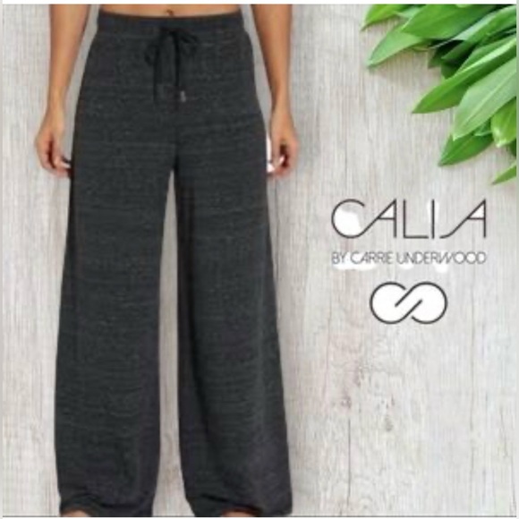 CALIA by Carrie Underwood Pants - Calia Women’s Gray  Wide Leg Casual Pants Elastic Waist Drawstring Oversized L